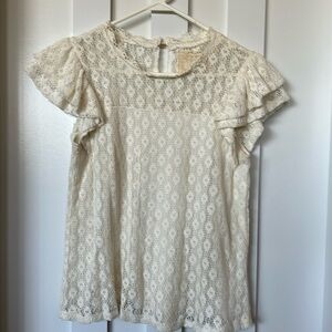 Cupio Blush Lace Top - Sz S